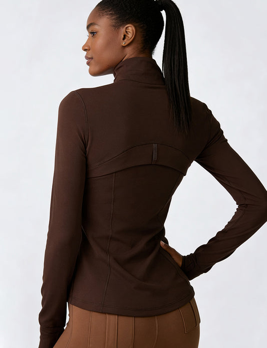 Orin Women’s Zip Up Athletic Jacket with Thumb Holes and Zipper Pockets