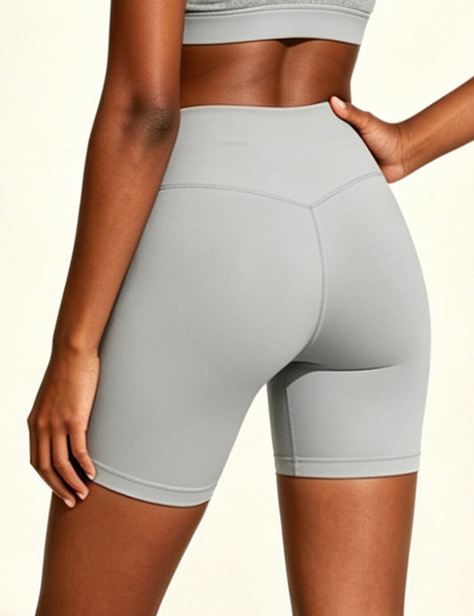 Orin Women’s High Waisted Workout Shorts V Cross Waist Biker Shorts Soft Stretch Yoga Shorts