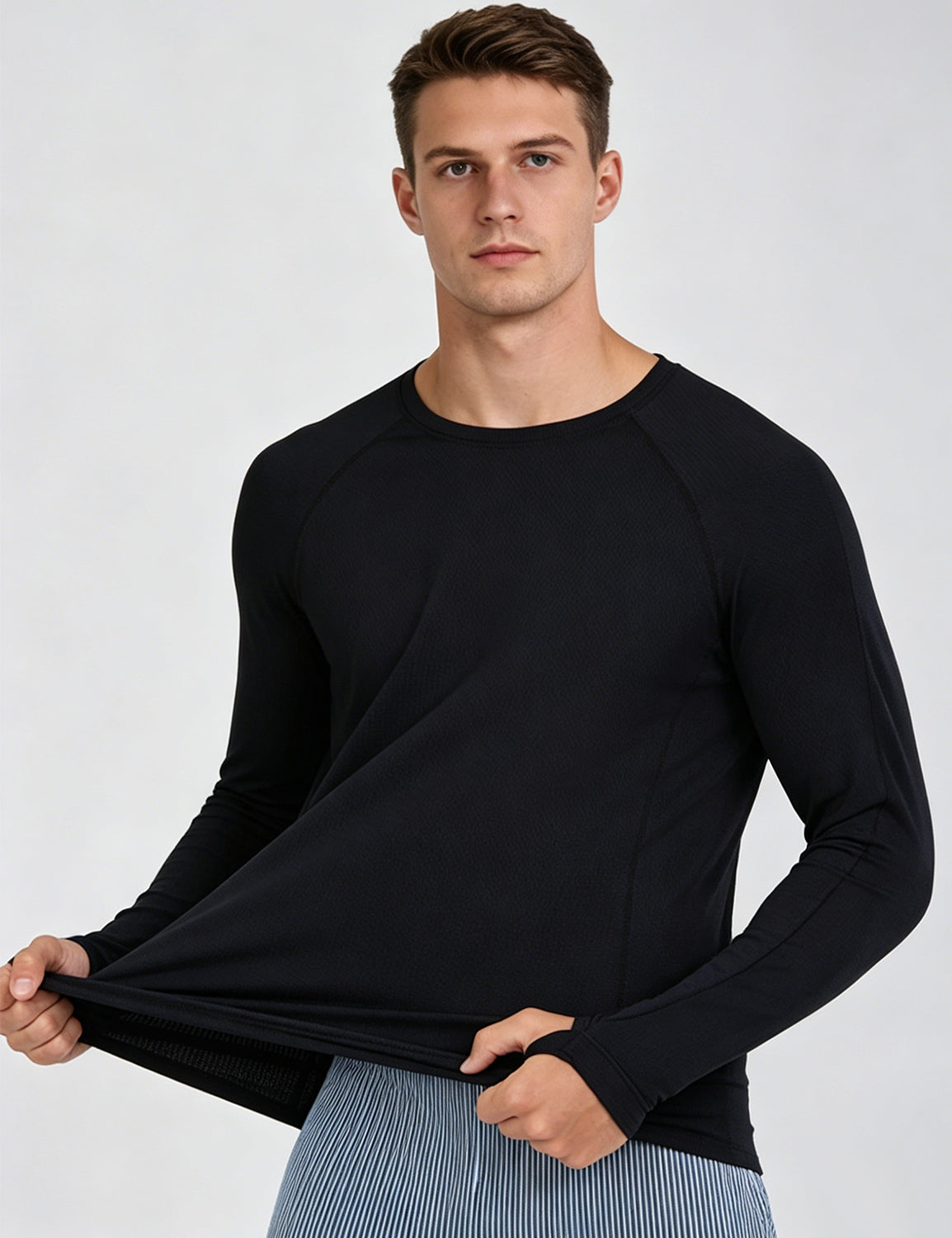 Orin Men's Quick-Dry Breathable Ice Silk Long Sleeve Running Top