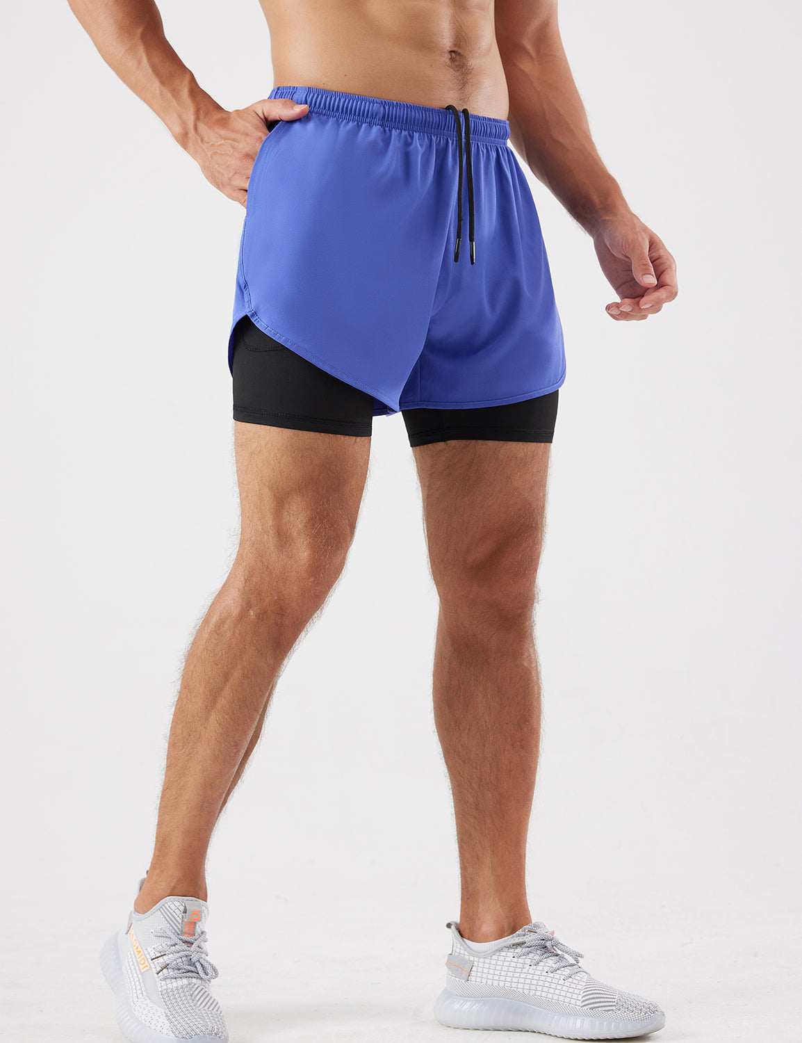 Orin Men’s 2-in-1 Running Shorts with Compression Liner, Quick Dry Gym Workout Shorts with Phone Pocket