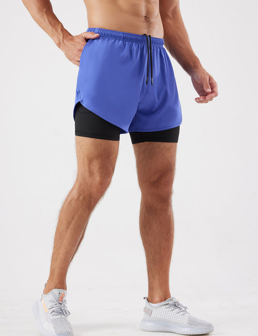 Orin Men’s 2-in-1 Running Shorts with Compression Liner, Quick Dry Gym Workout Shorts with Phone Pocket