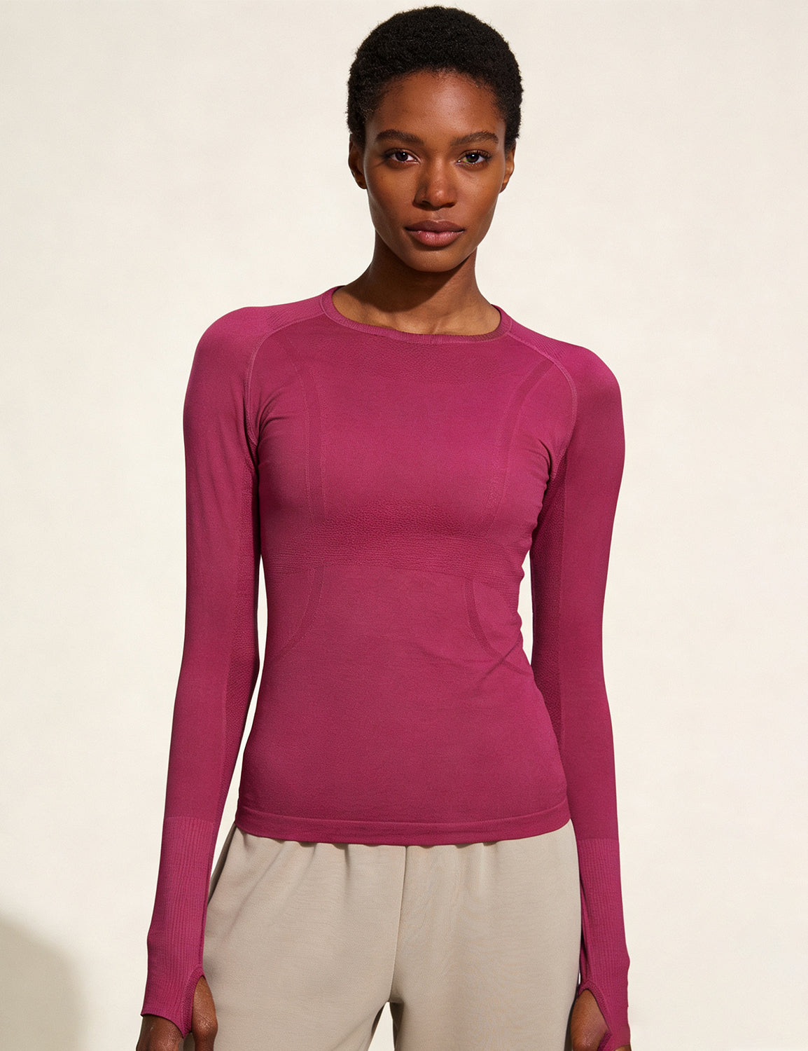 Orin Women's Seamless Long Sleeve Top for Running & Yoga, Soft & Breathable