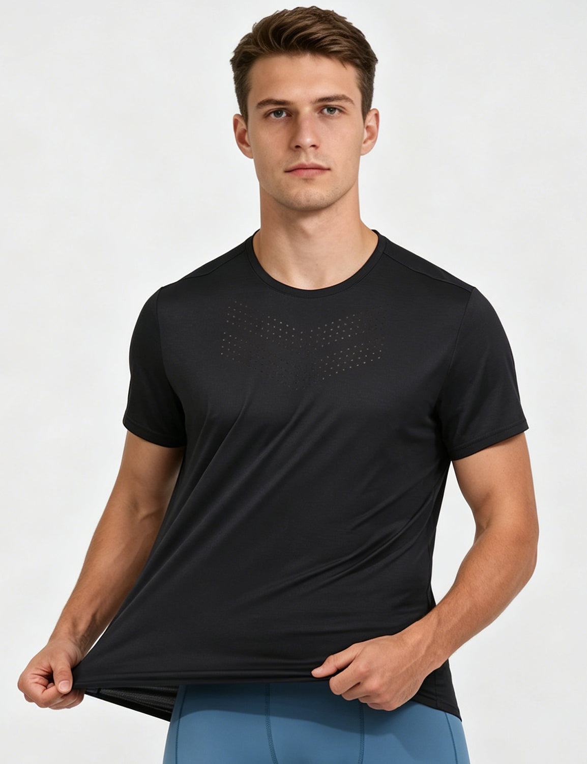 Orin Men's Perforated Breathable Sports Short Sleeve T-Shirt