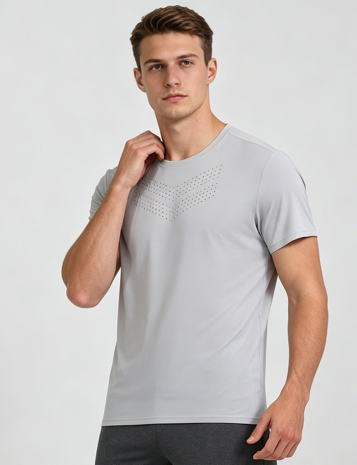 Orin Men's Perforated Breathable Sports Short Sleeve T-Shirt