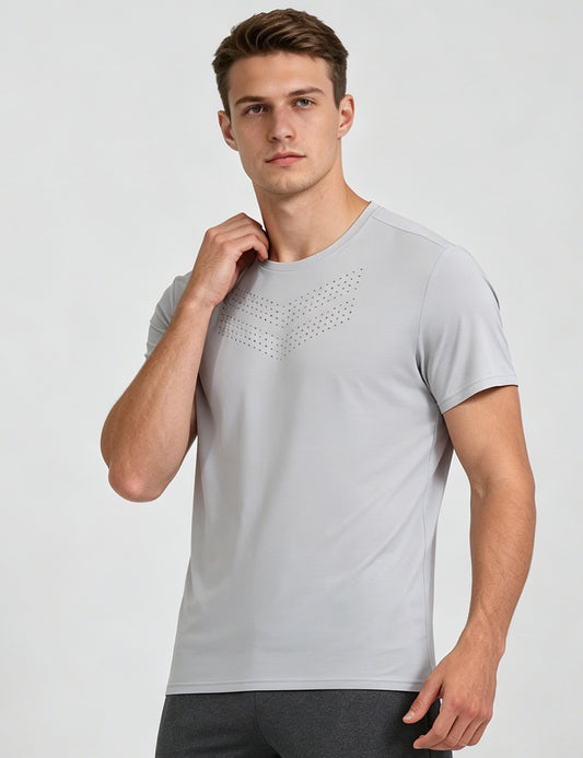 Orin Men's Perforated Breathable Sports Short Sleeve T-Shirt