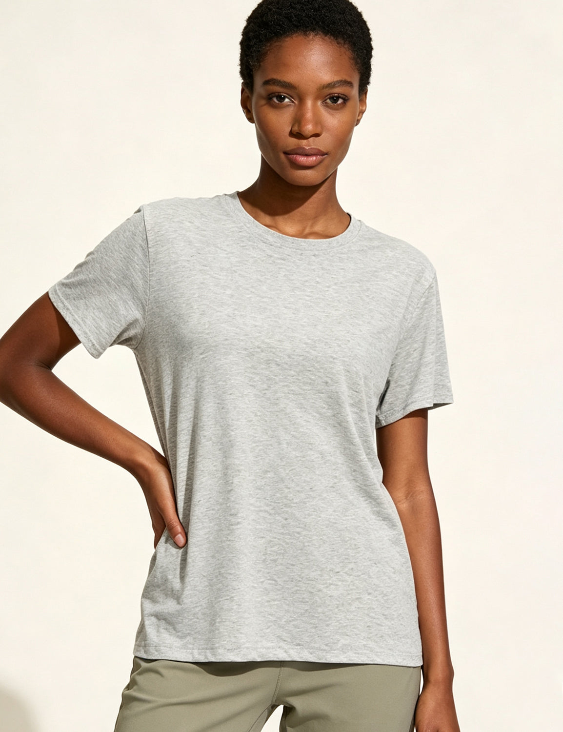 Orin Women's Crew Neck Loose Casual Sports Short Sleeve