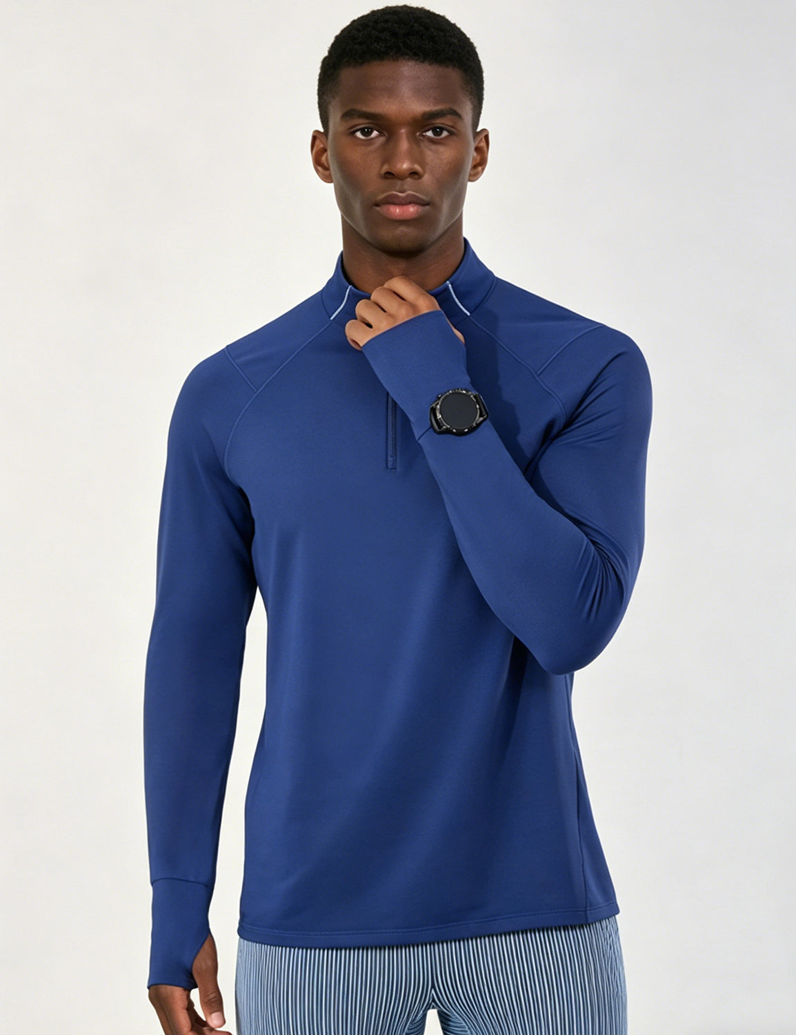 Orin Men's Half-Zip Stand Collar Long Sleeve Fitness Training Top
