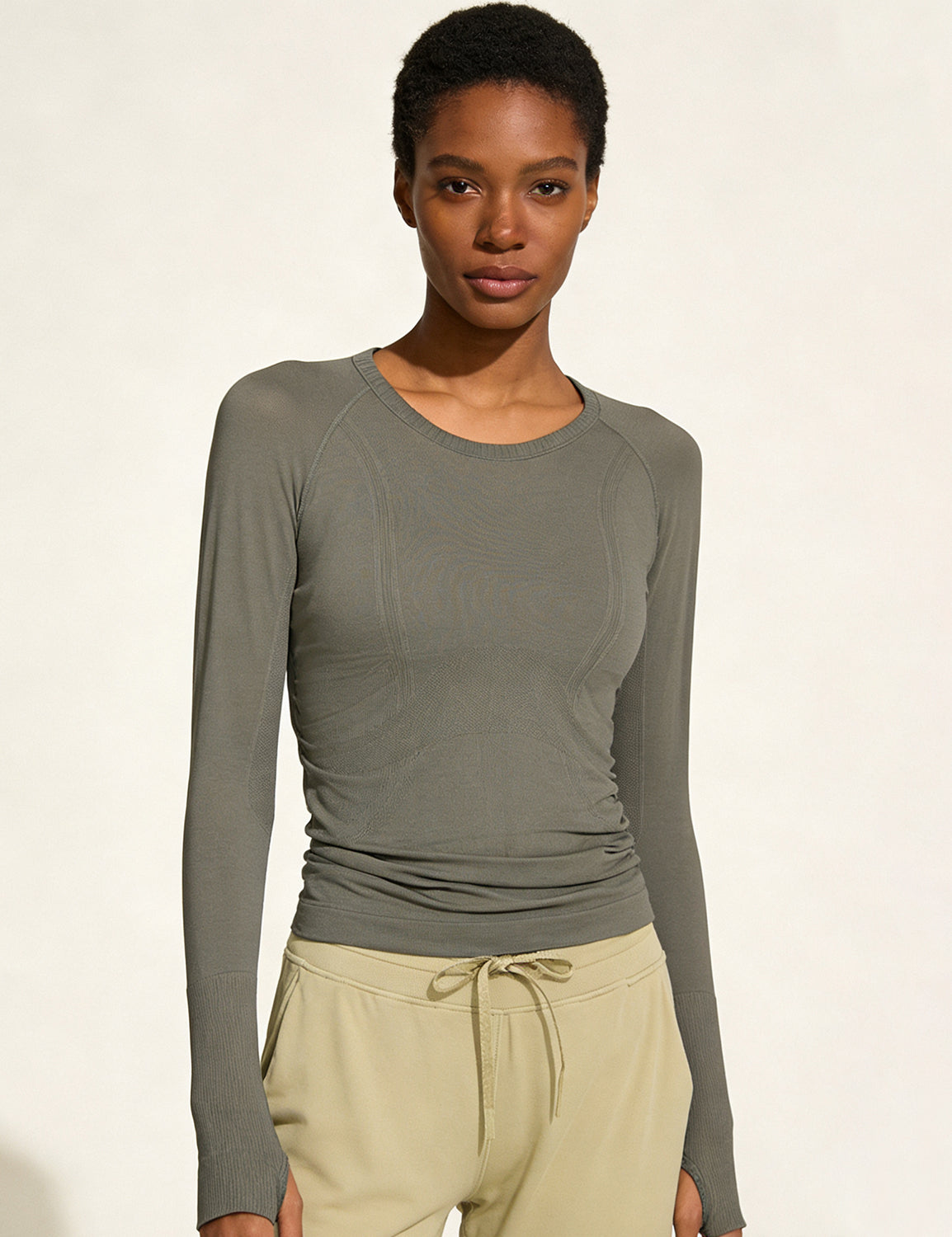 Orin Women's Seamless Long Sleeve Top for Running & Yoga, Soft & Breathable