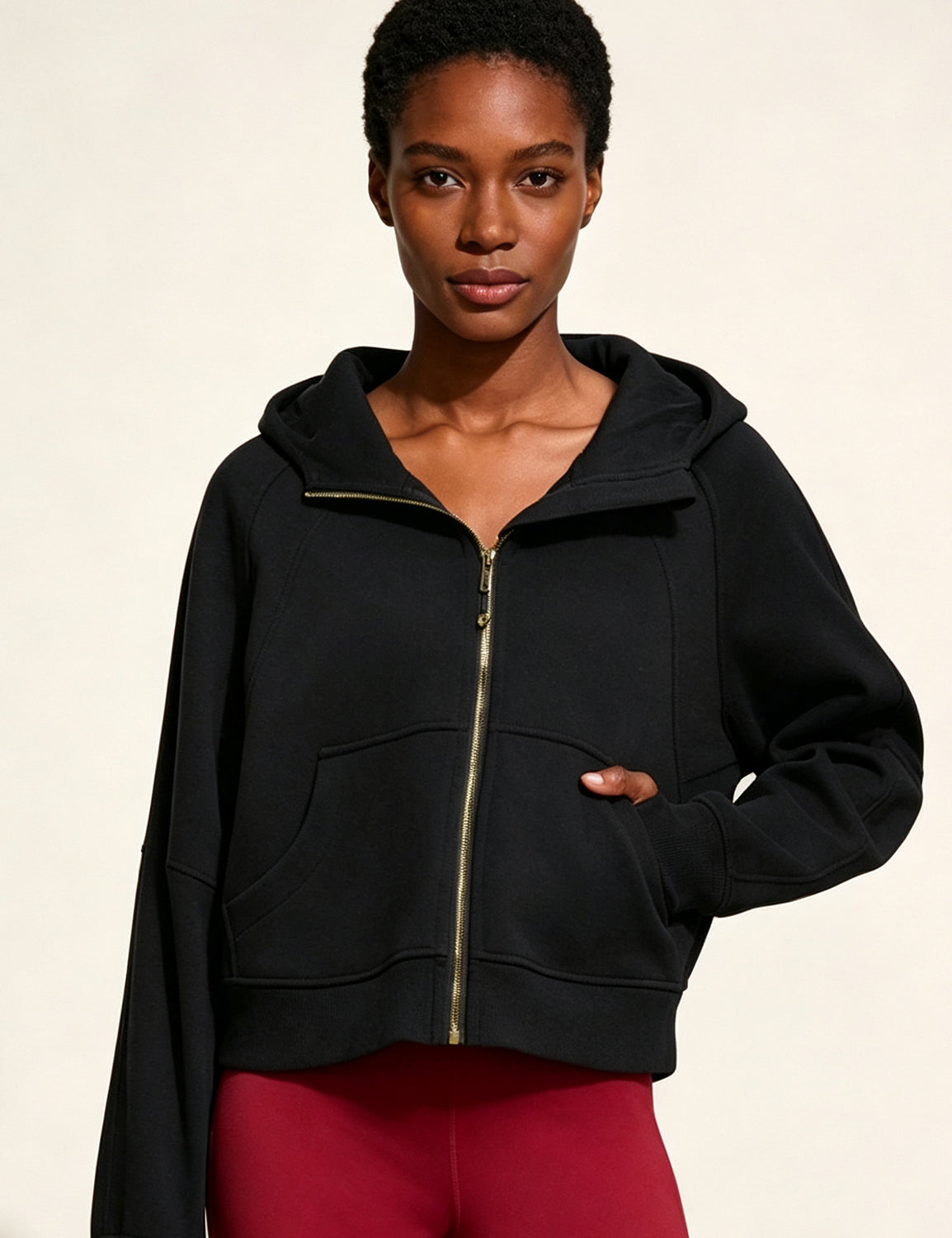 Orin Women Cropped Full Zip Athletic Hoodie