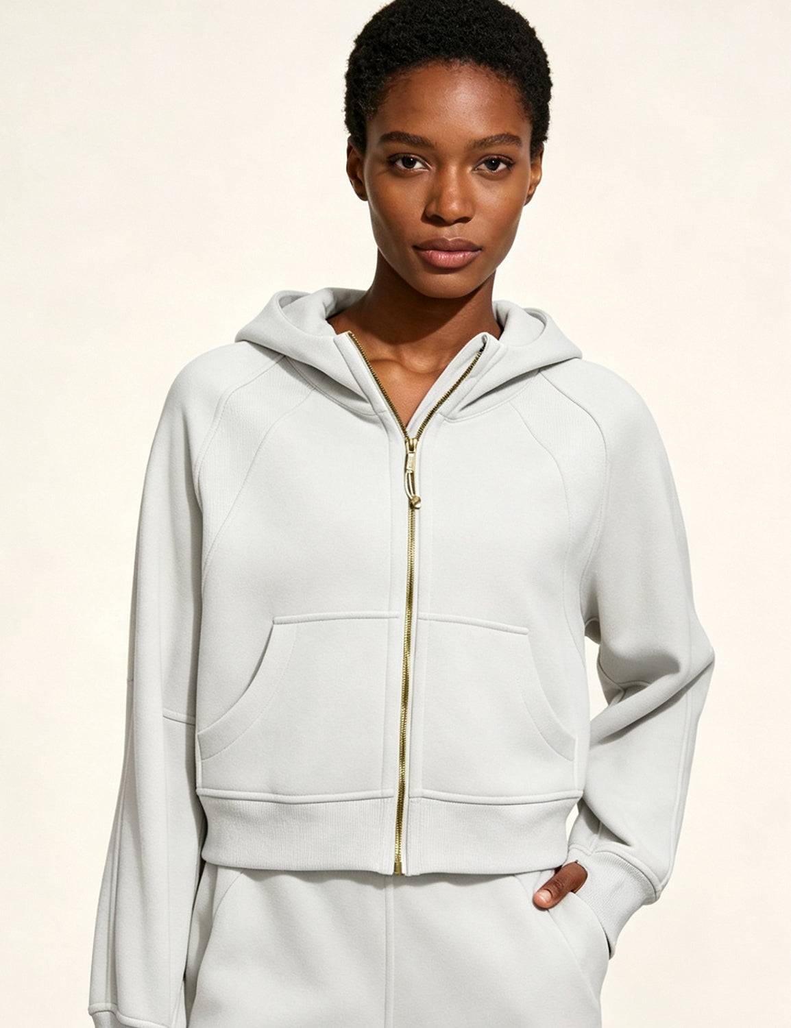 Orin Women Cropped Full Zip Athletic Hoodie