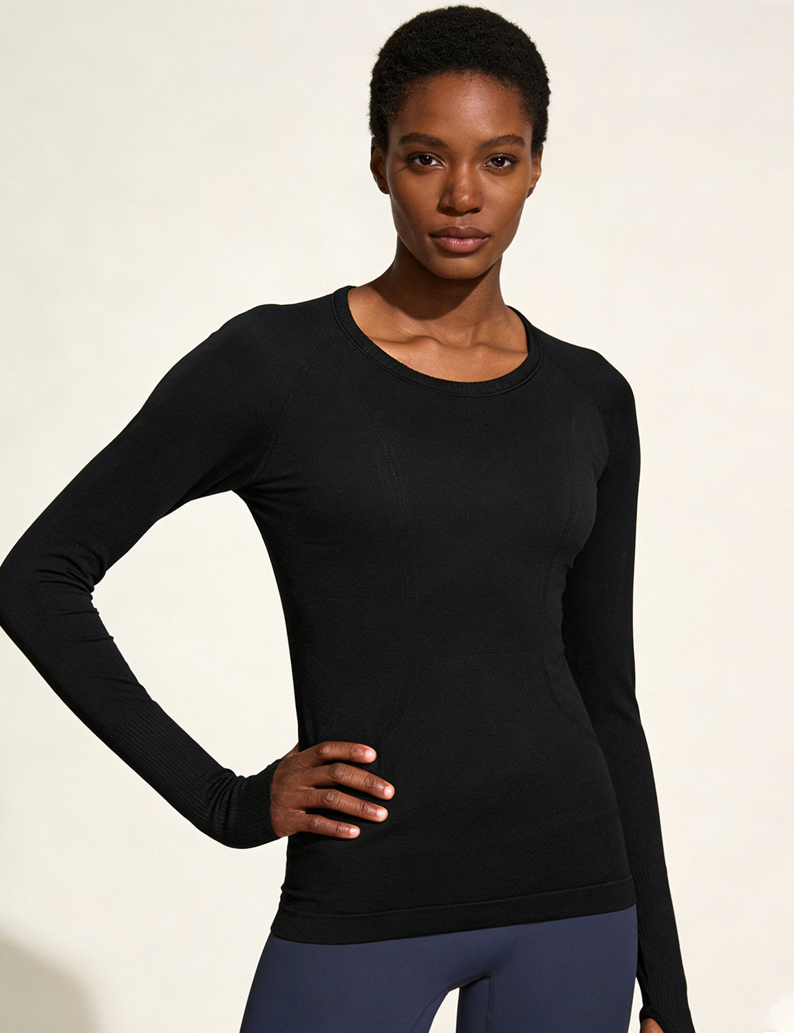 Orin Women's Seamless Long Sleeve Top for Running & Yoga, Soft & Breathable