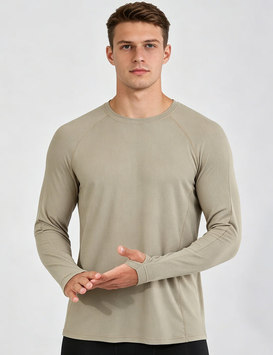 Orin Men's Quick-Dry Breathable Ice Silk Long Sleeve Running Top