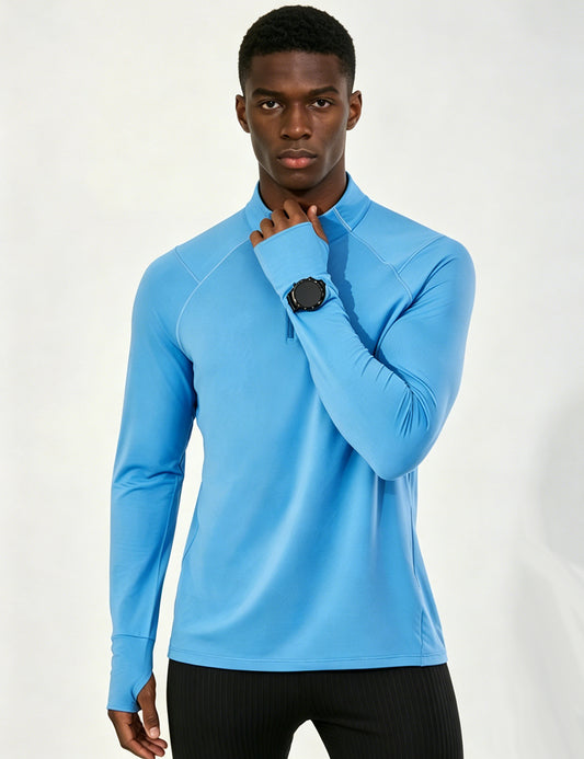 Orin Men's Half-Zip Stand Collar Long Sleeve Fitness Training Top