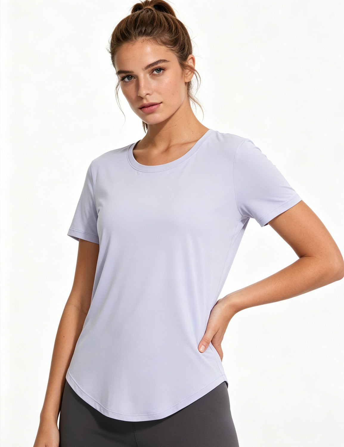 Orin Women's Crew Neck Short Sleeve Shirts for Outdoor Running, Yoga & Fitness
