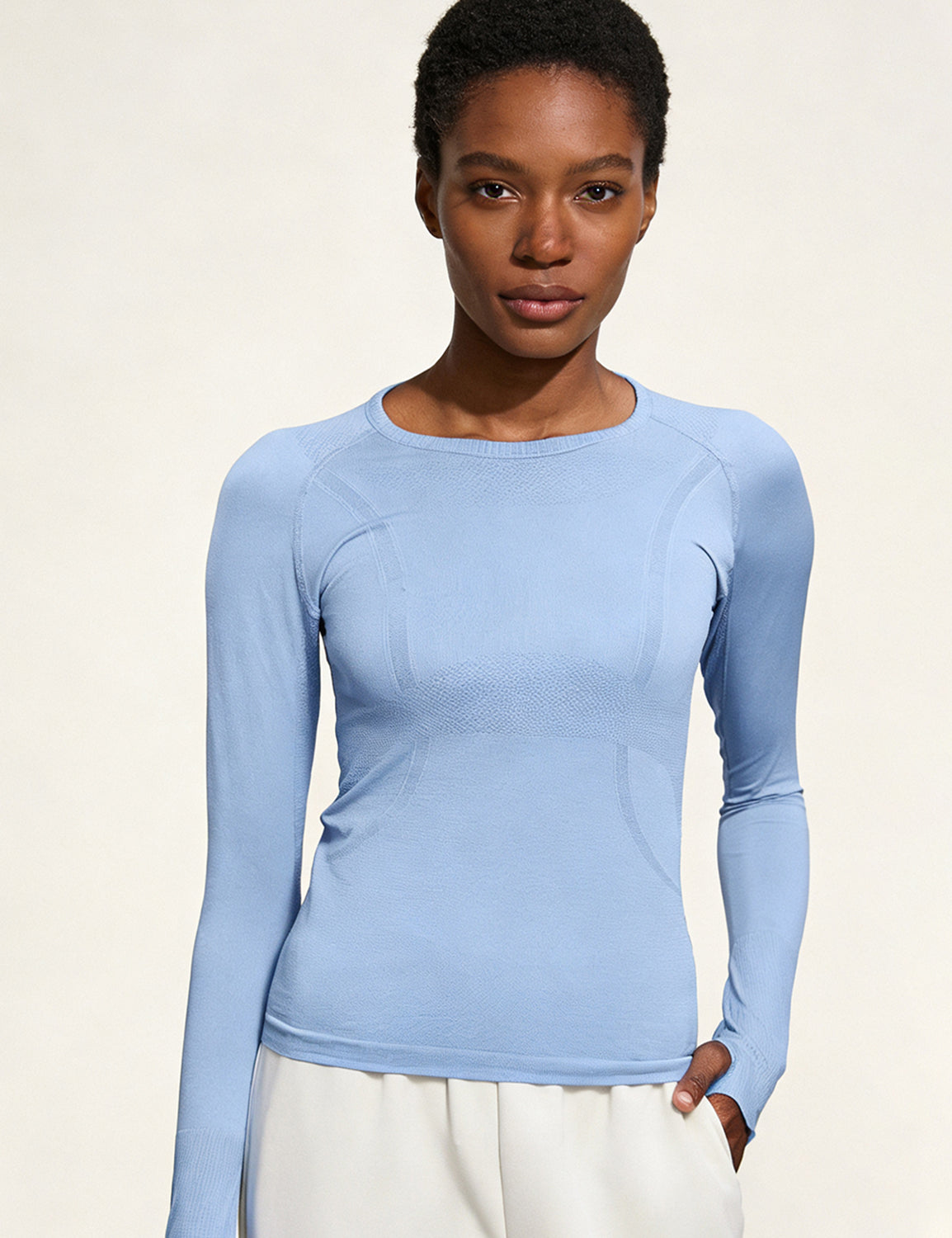 Orin Women's Seamless Long Sleeve Top for Running & Yoga, Soft & Breathable