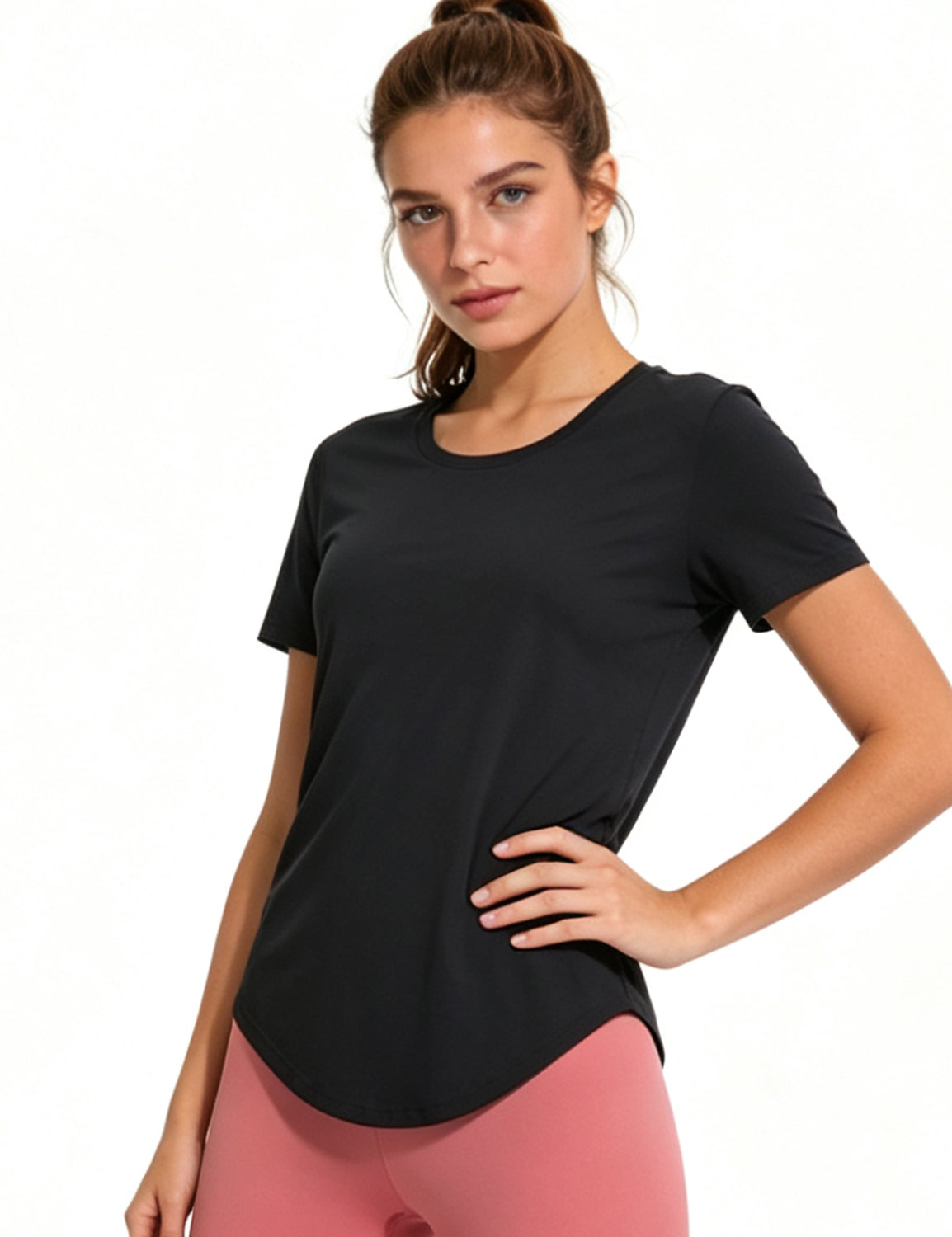 Orin Women's Crew Neck Short Sleeve Shirts for Outdoor Running, Yoga & Fitness