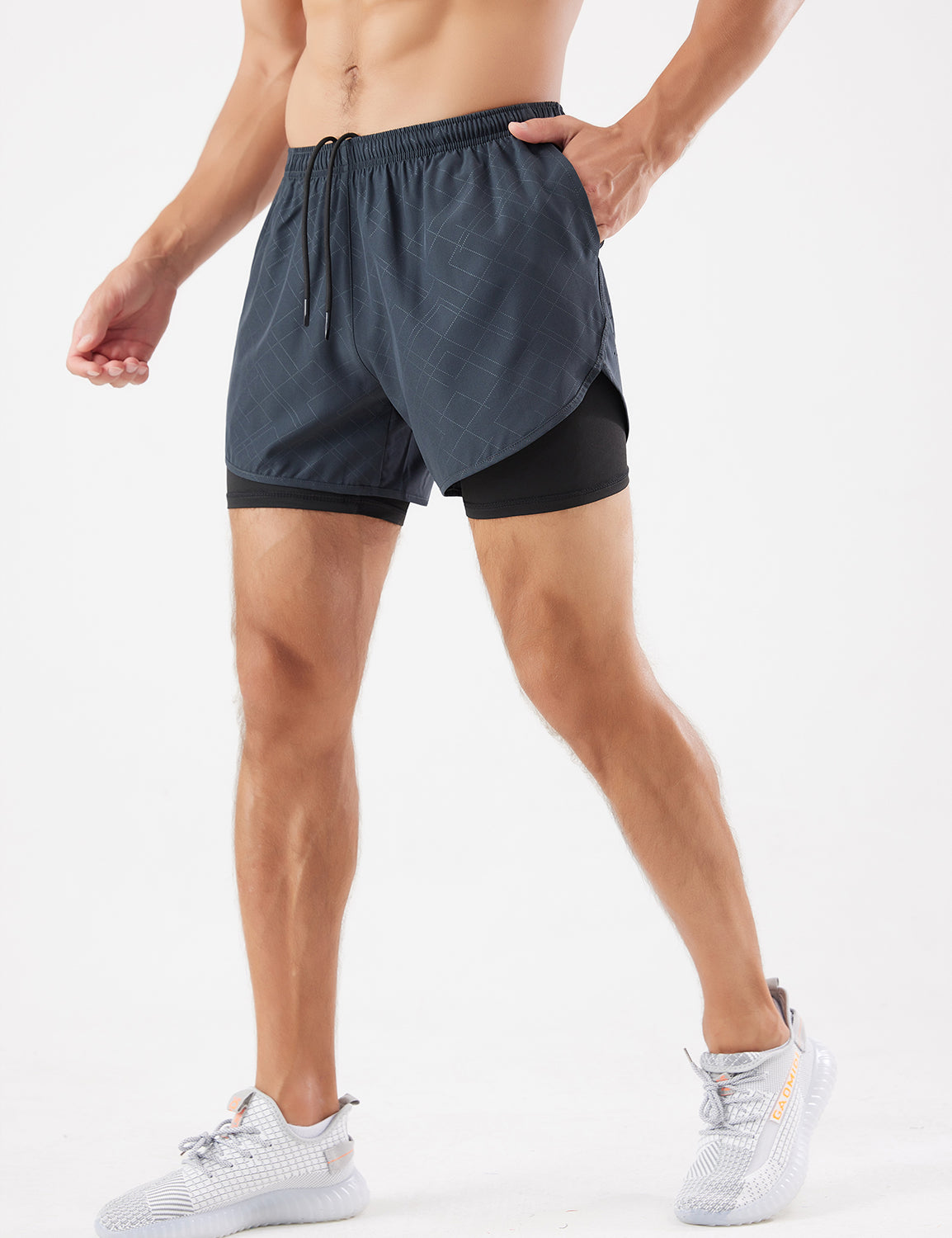 Orin Men’s 2-in-1 Running Shorts with Compression Liner, Quick Dry Gym Workout Shorts with Phone Pocket