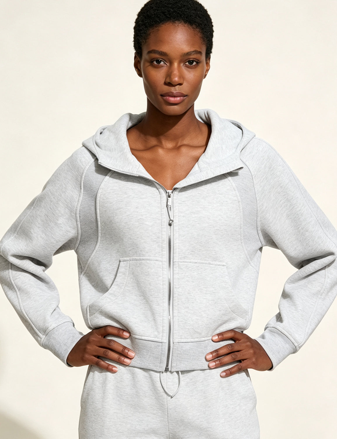 Orin Women Cropped Full Zip Athletic Hoodie