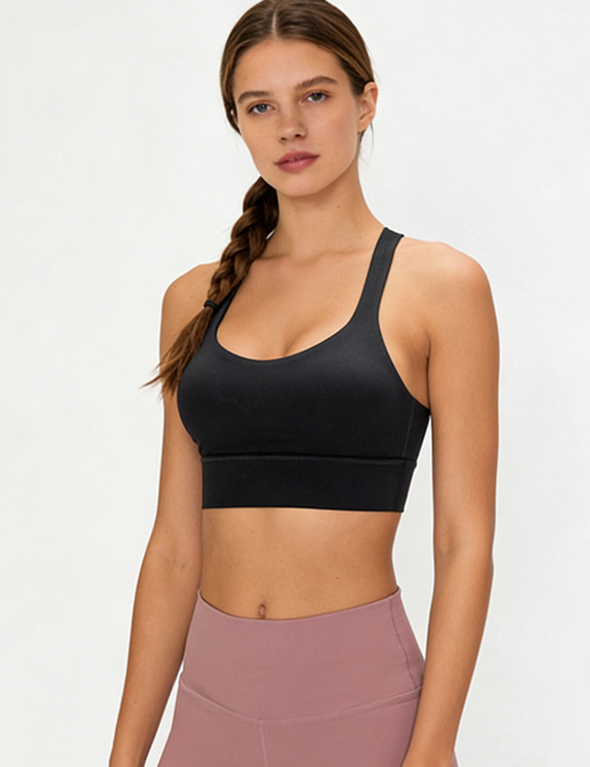 Orin Women’s Criss Cross Back Sports Bra with Removable Pads Medium Support Workout Yoga Bra