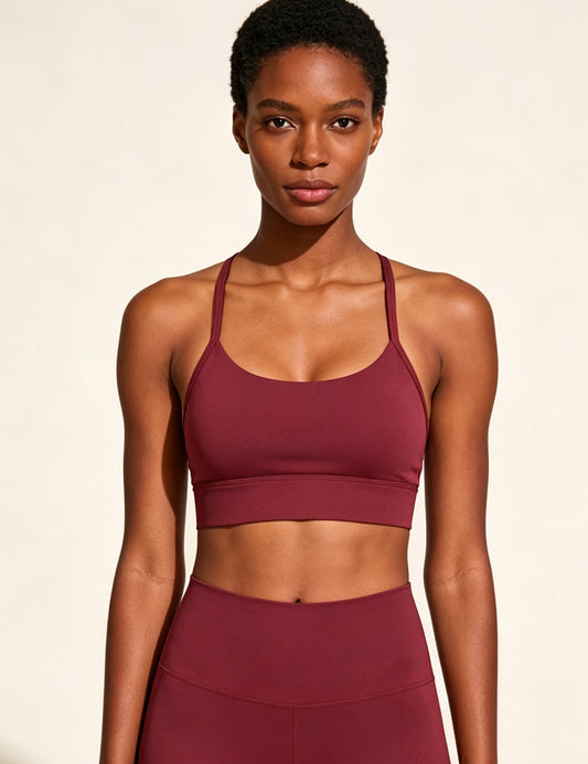 Orin Women’s Y Back Sports Bra with Removable Pads Light Medium Support Yoga Workout Bra