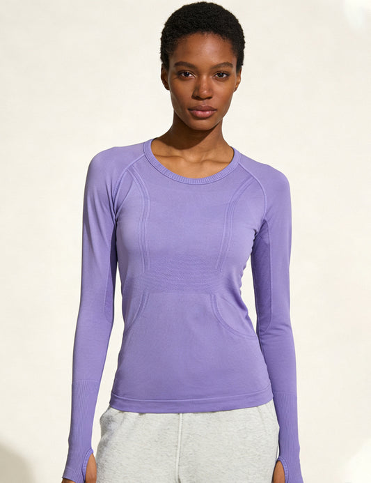Orin Women's Seamless Long Sleeve Top for Running & Yoga, Soft & Breathable