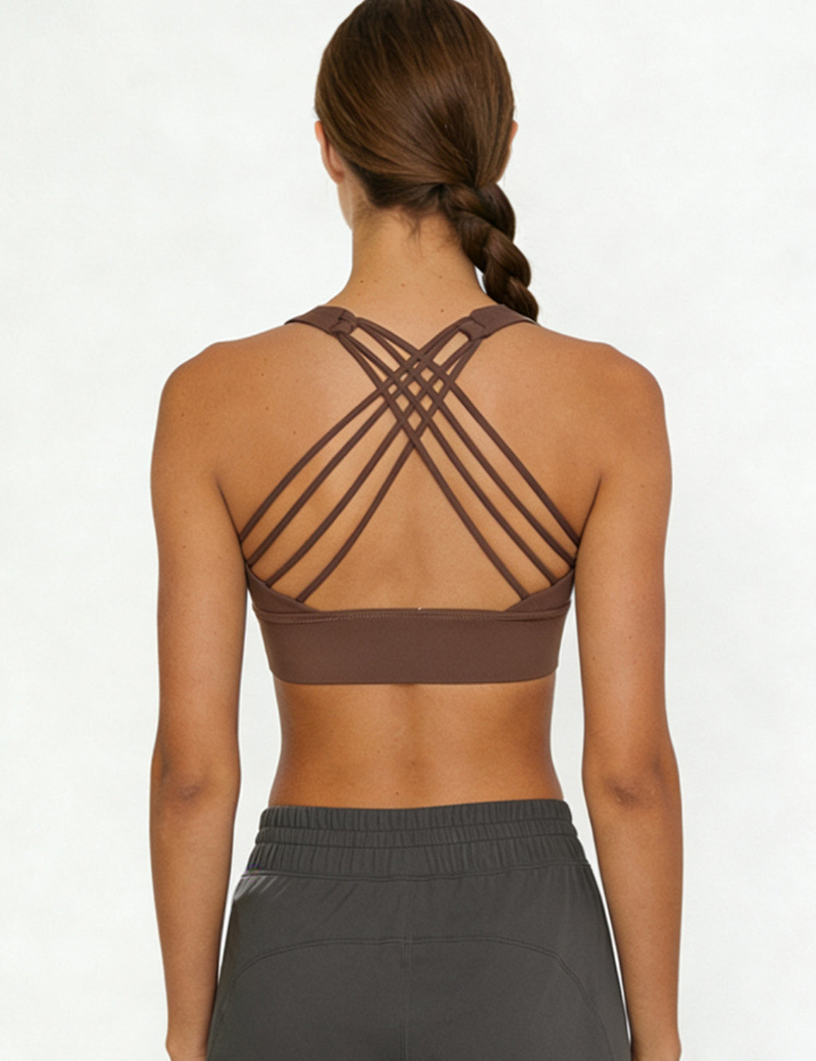 Orin Women’s Criss Cross Back Sports Bra with Removable Pads Medium Support Workout Yoga Bra