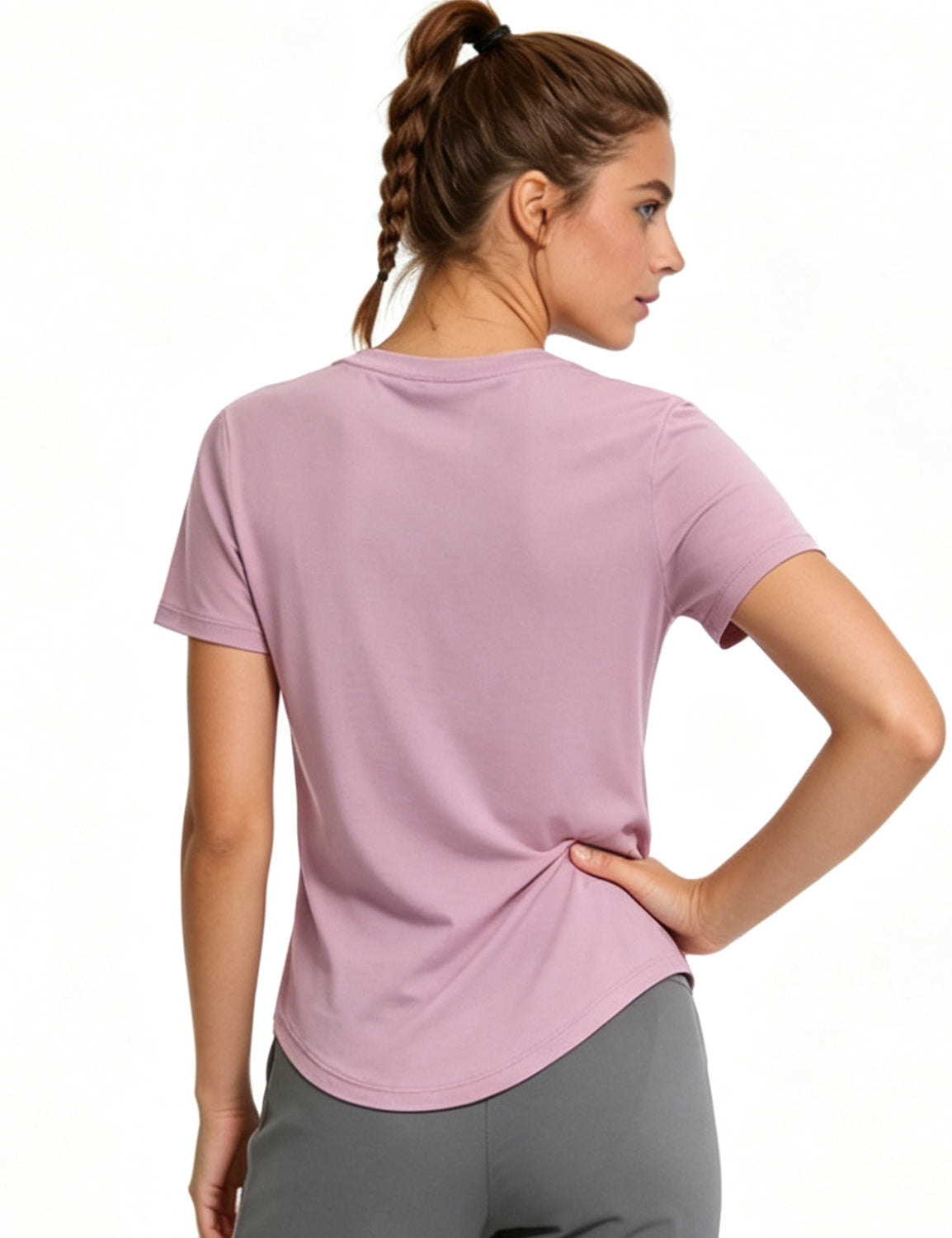 Orin Women's Crew Neck Short Sleeve Shirts for Outdoor Running, Yoga & Fitness