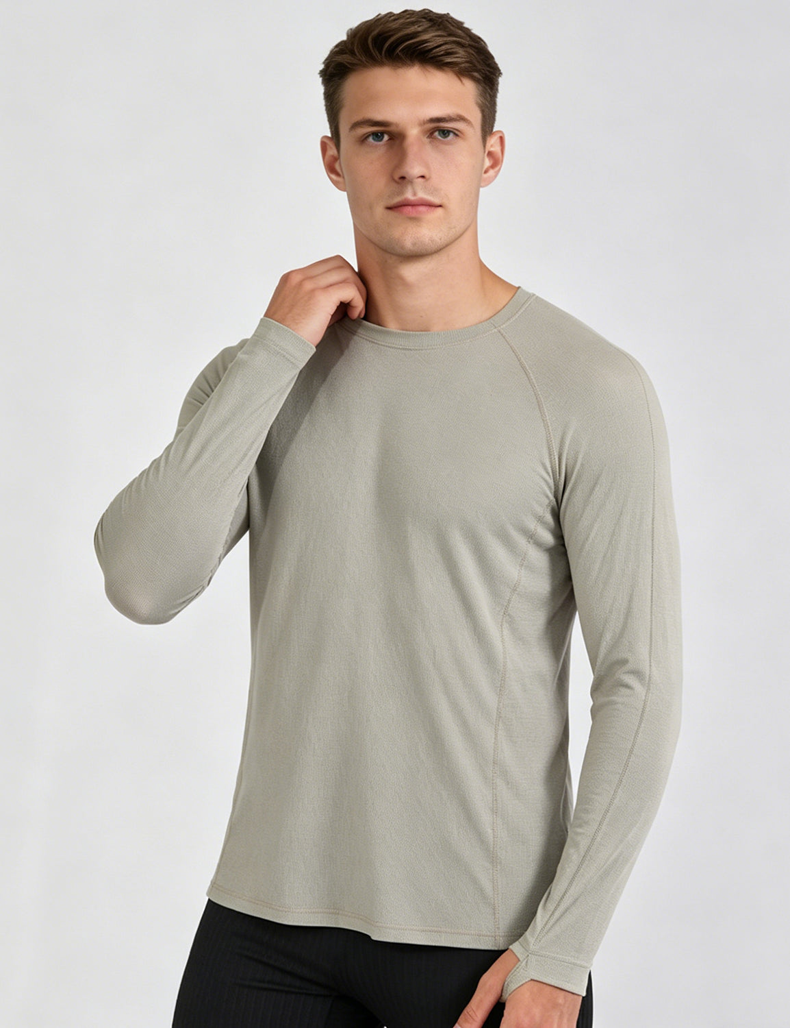 Orin Men's Quick-Dry Breathable Ice Silk Long Sleeve Running Top