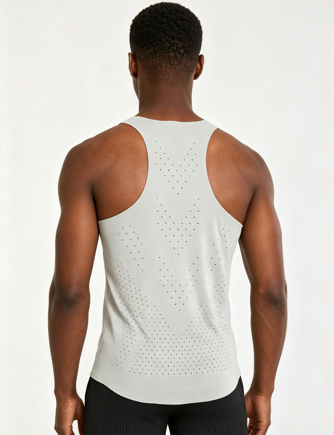 Orin Men's Square Neck Perforated Sports Tank Top