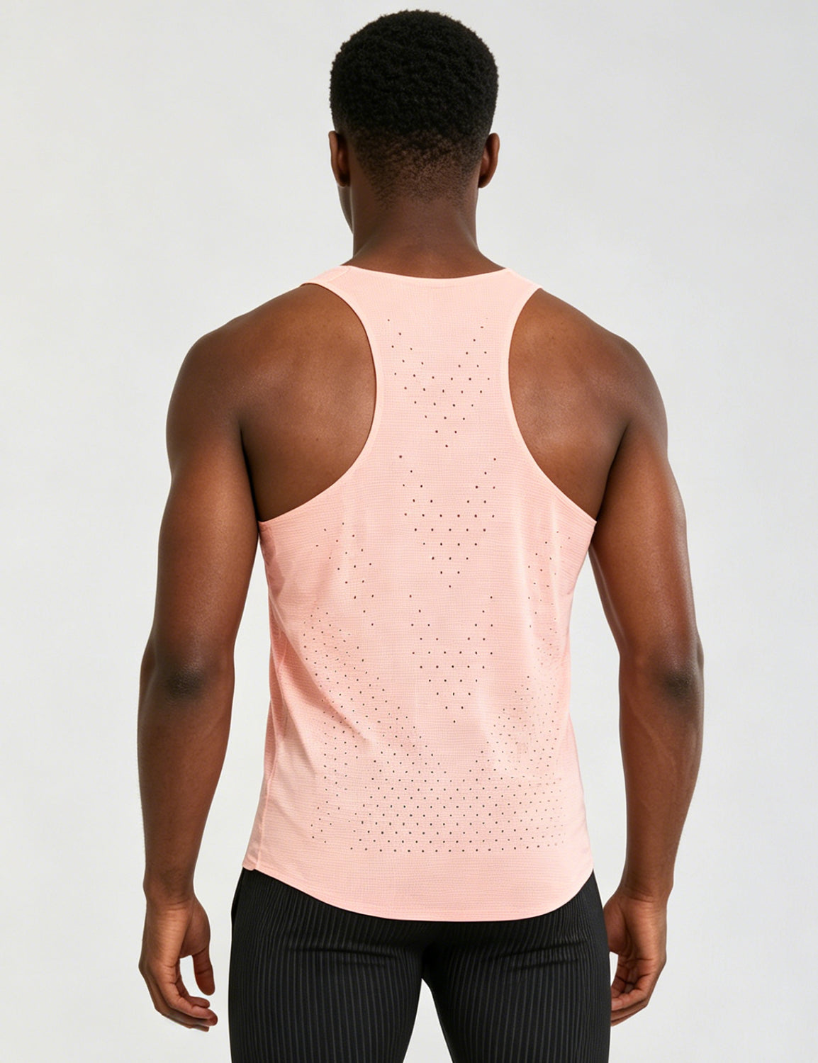 Orin Men's Square Neck Perforated Sports Tank Top