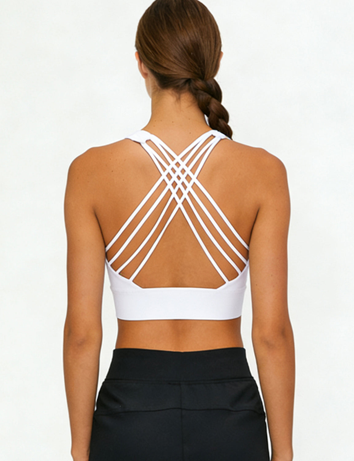 Orin Women’s Criss Cross Back Sports Bra with Removable Pads Medium Support Workout Yoga Bra