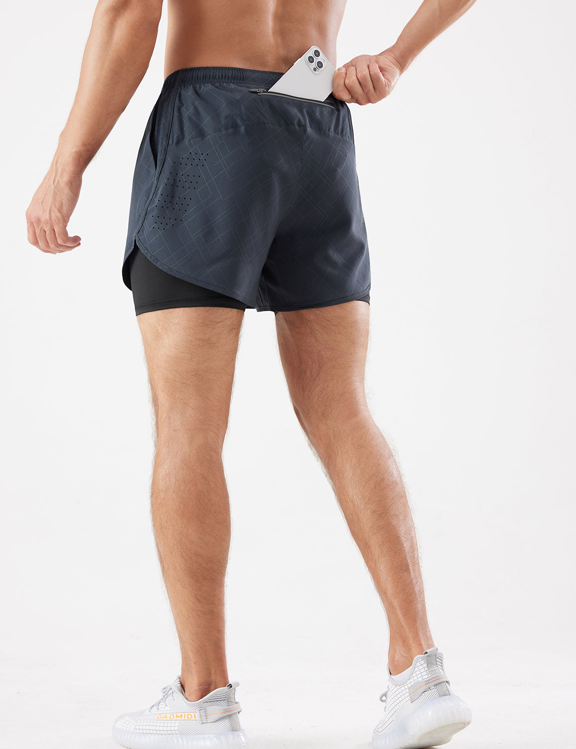 Orin Men’s 2-in-1 Running Shorts with Compression Liner, Quick Dry Gym Workout Shorts with Phone Pocket