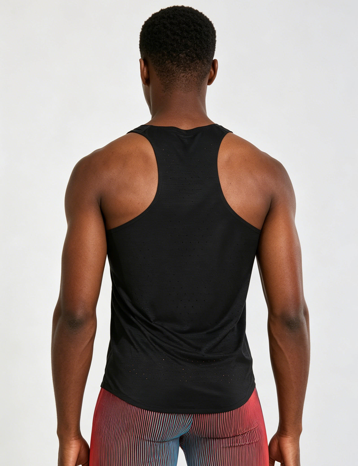 Orin Men's Square Neck Perforated Sports Tank Top
