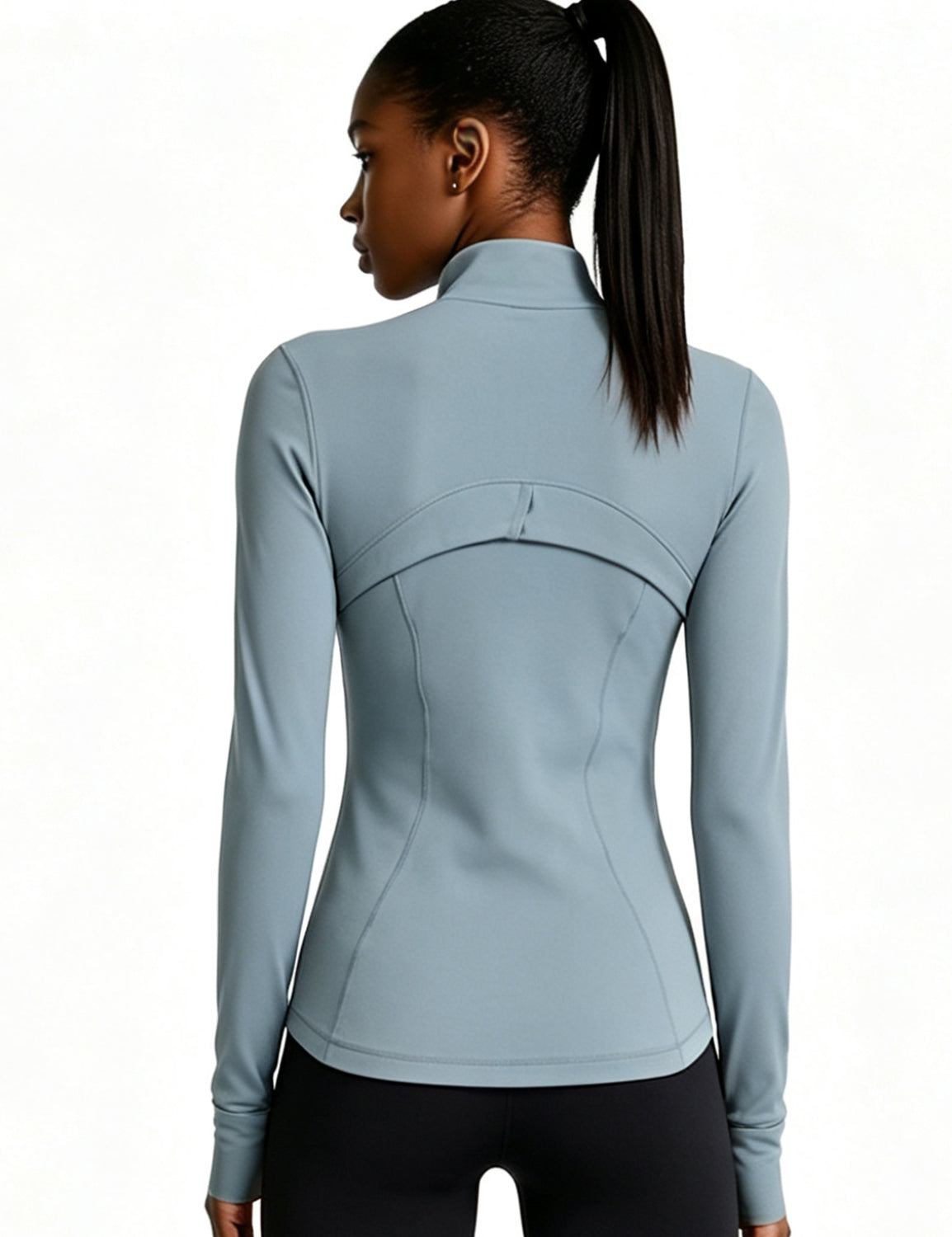 Orin Women’s Zip Up Athletic Jacket with Thumb Holes and Zipper Pockets