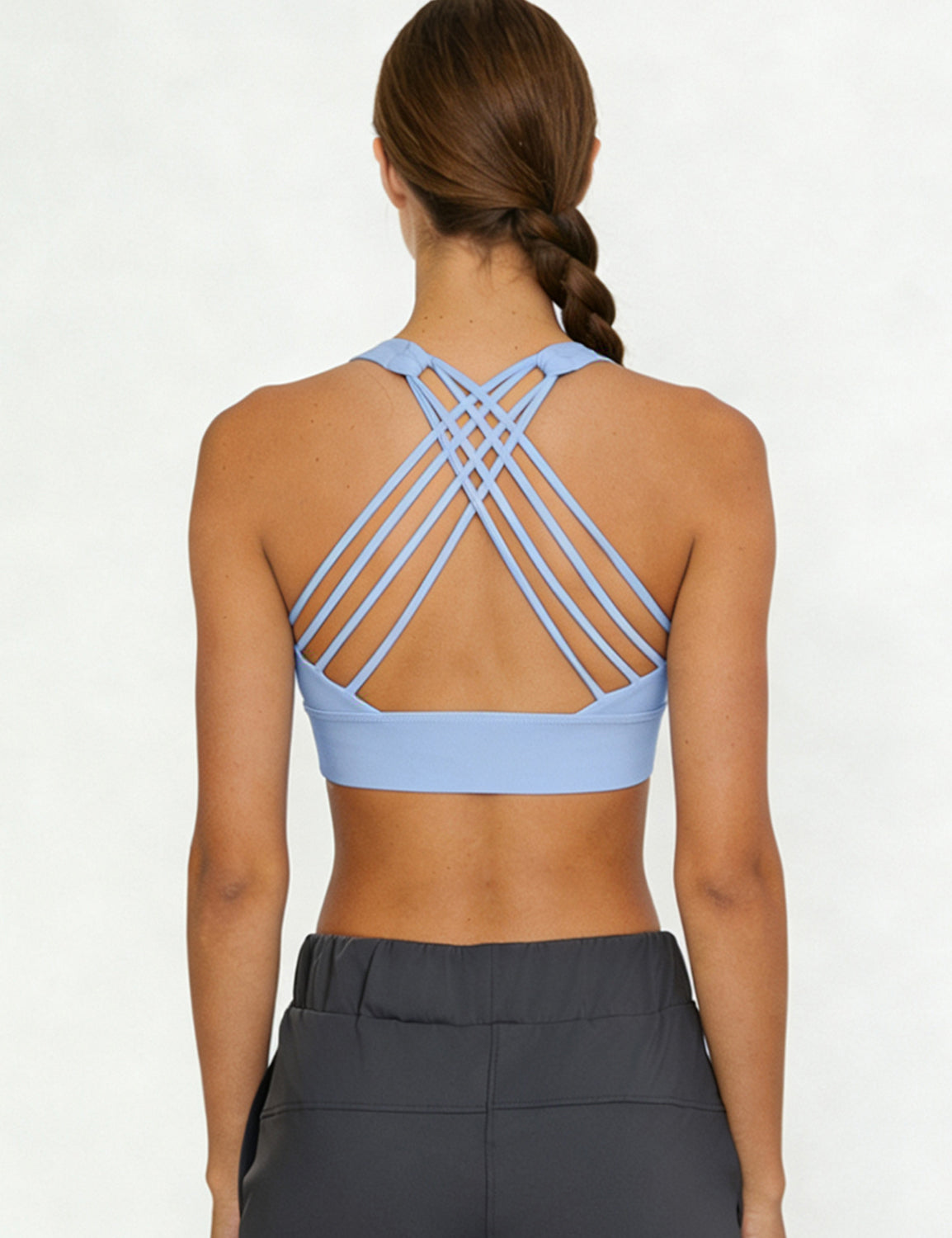 Orin Women’s Criss Cross Back Sports Bra with Removable Pads Medium Support Workout Yoga Bra