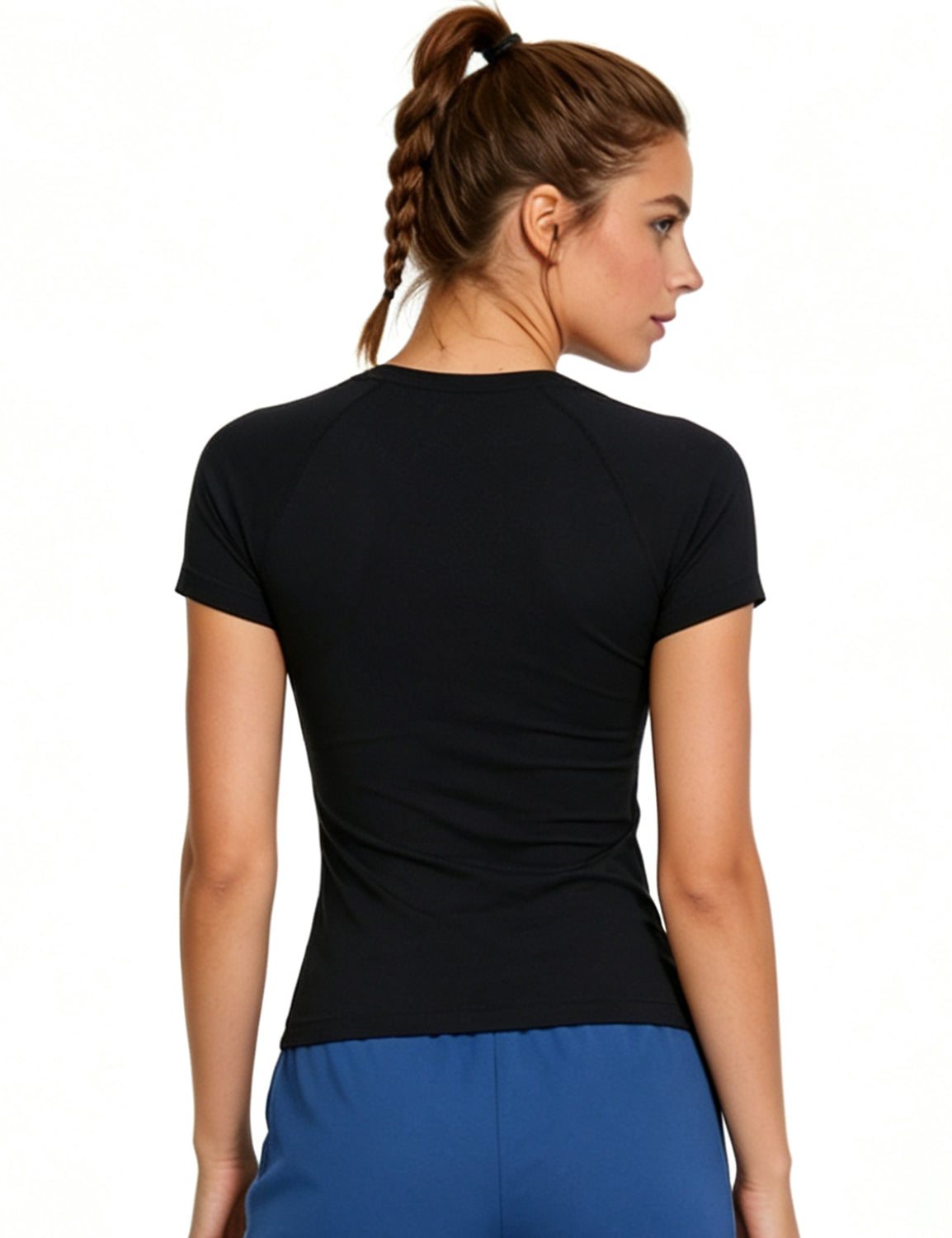 Orin Women's Slim Fit Seamless Quick-Dry Breathable Sports Short Sleeve Shirts