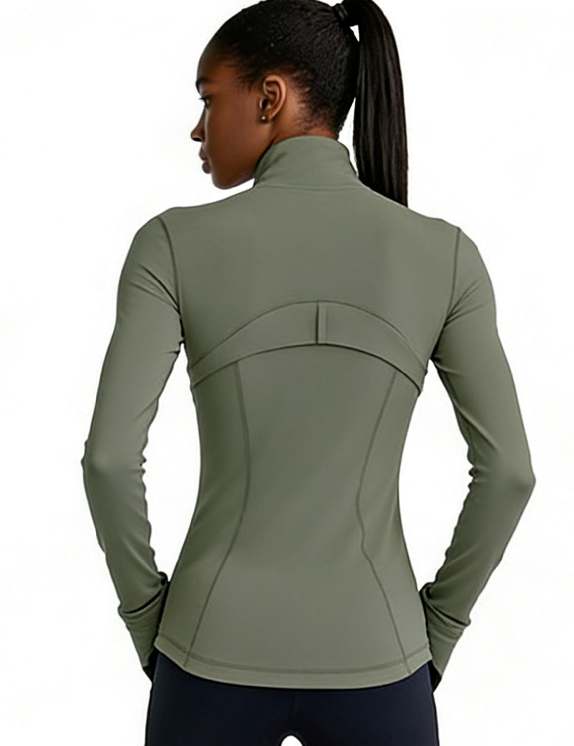 Orin Women’s Zip Up Athletic Jacket with Thumb Holes and Zipper Pockets