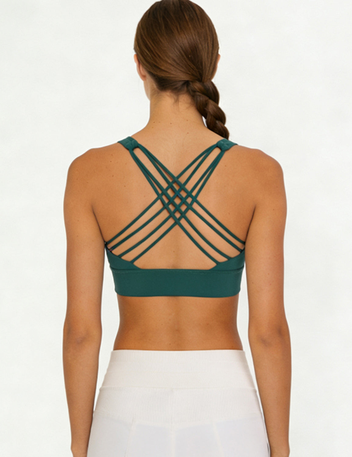 Orin Women’s Criss Cross Back Sports Bra with Removable Pads Medium Support Workout Yoga Bra