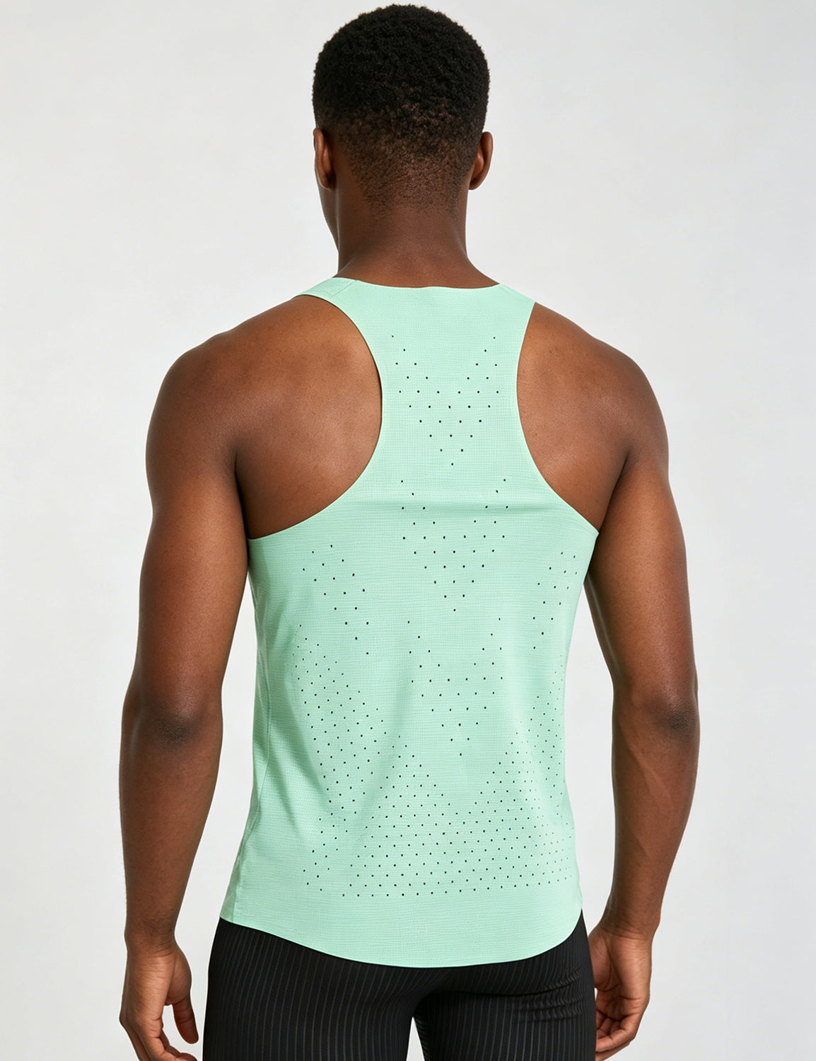 Orin Men's Square Neck Perforated Sports Tank Top