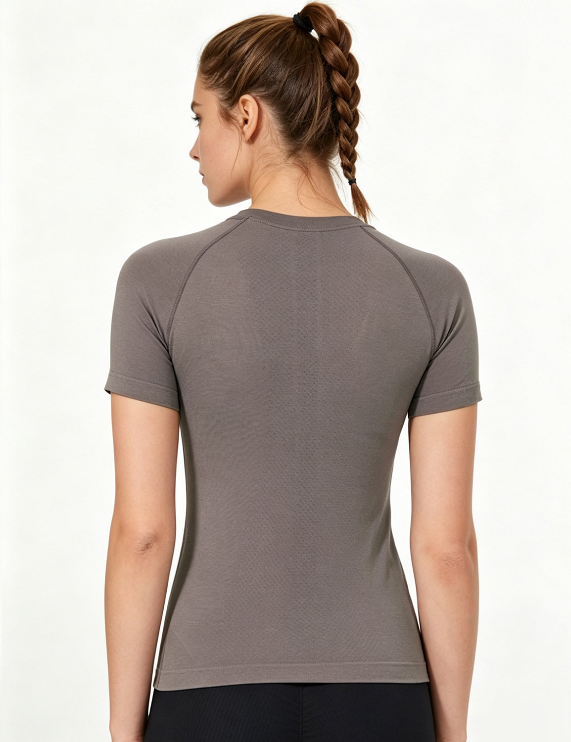 Orin Women's Slim Fit Seamless Quick-Dry Breathable Sports Short Sleeve Shirts