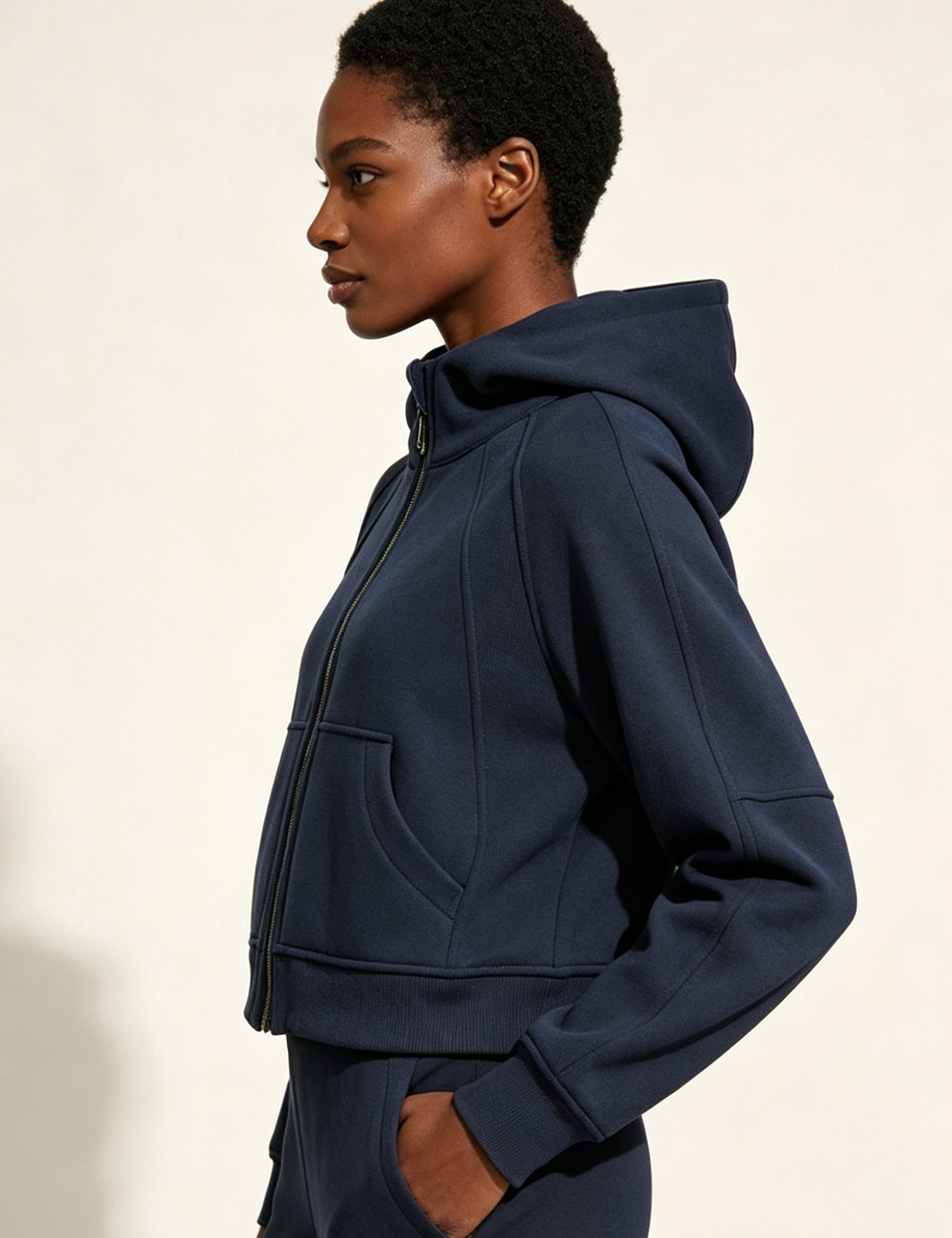 Orin Women Cropped Full Zip Athletic Hoodie