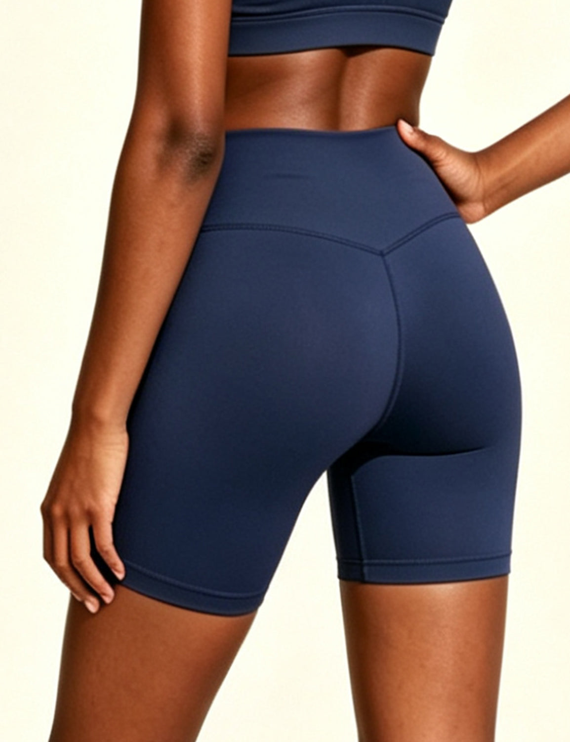 Orin Women’s High Waisted Workout Shorts V Cross Waist Biker Shorts Soft Stretch Yoga Shorts