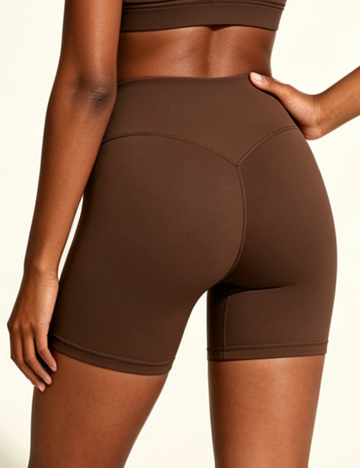 Orin Women’s High Waisted Workout Shorts V Cross Waist Biker Shorts Soft Stretch Yoga Shorts