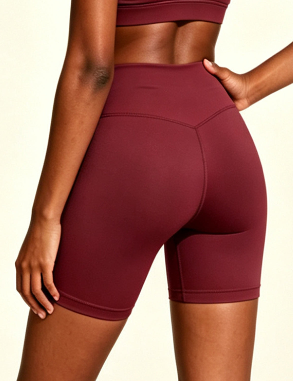 Orin Women’s High Waisted Workout Shorts V Cross Waist Biker Shorts Soft Stretch Yoga Shorts