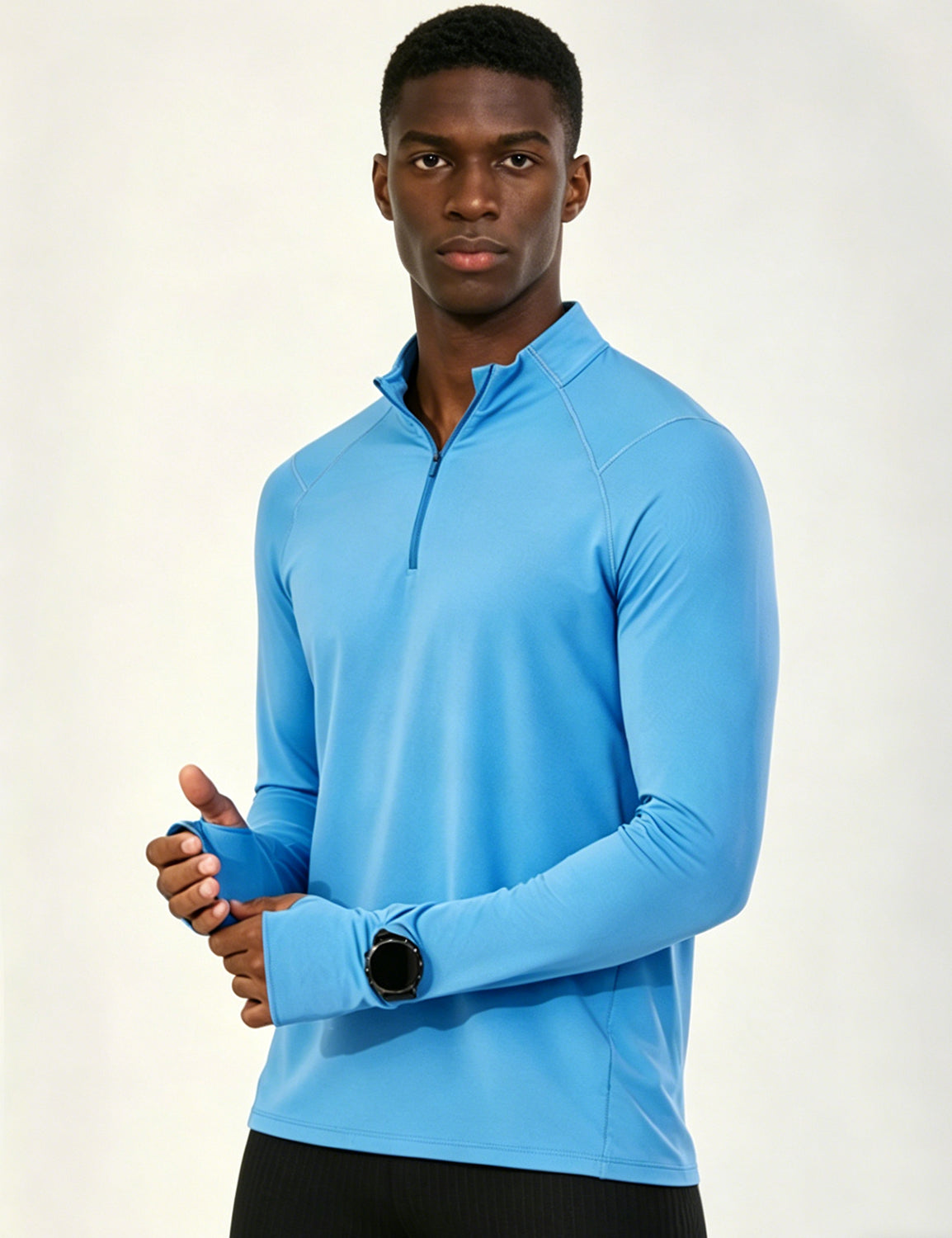 Orin Men's Half-Zip Stand Collar Long Sleeve Fitness Training Top