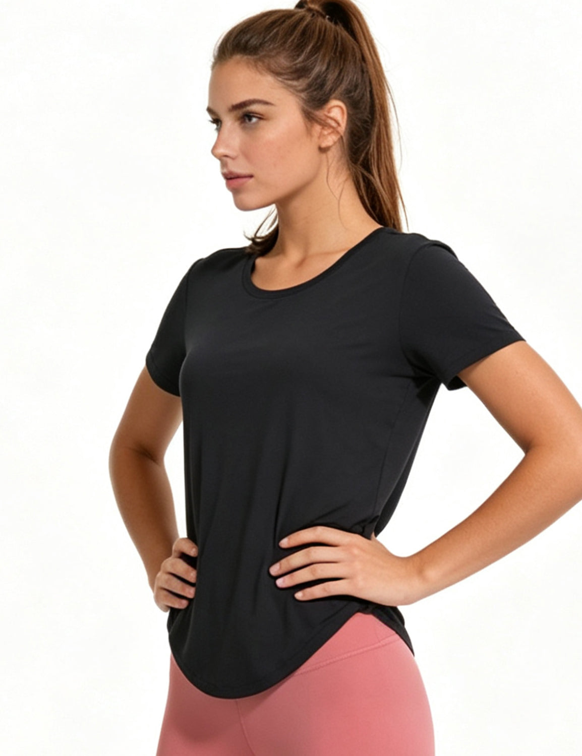 Orin Women's Crew Neck Short Sleeve Shirts for Outdoor Running, Yoga & Fitness