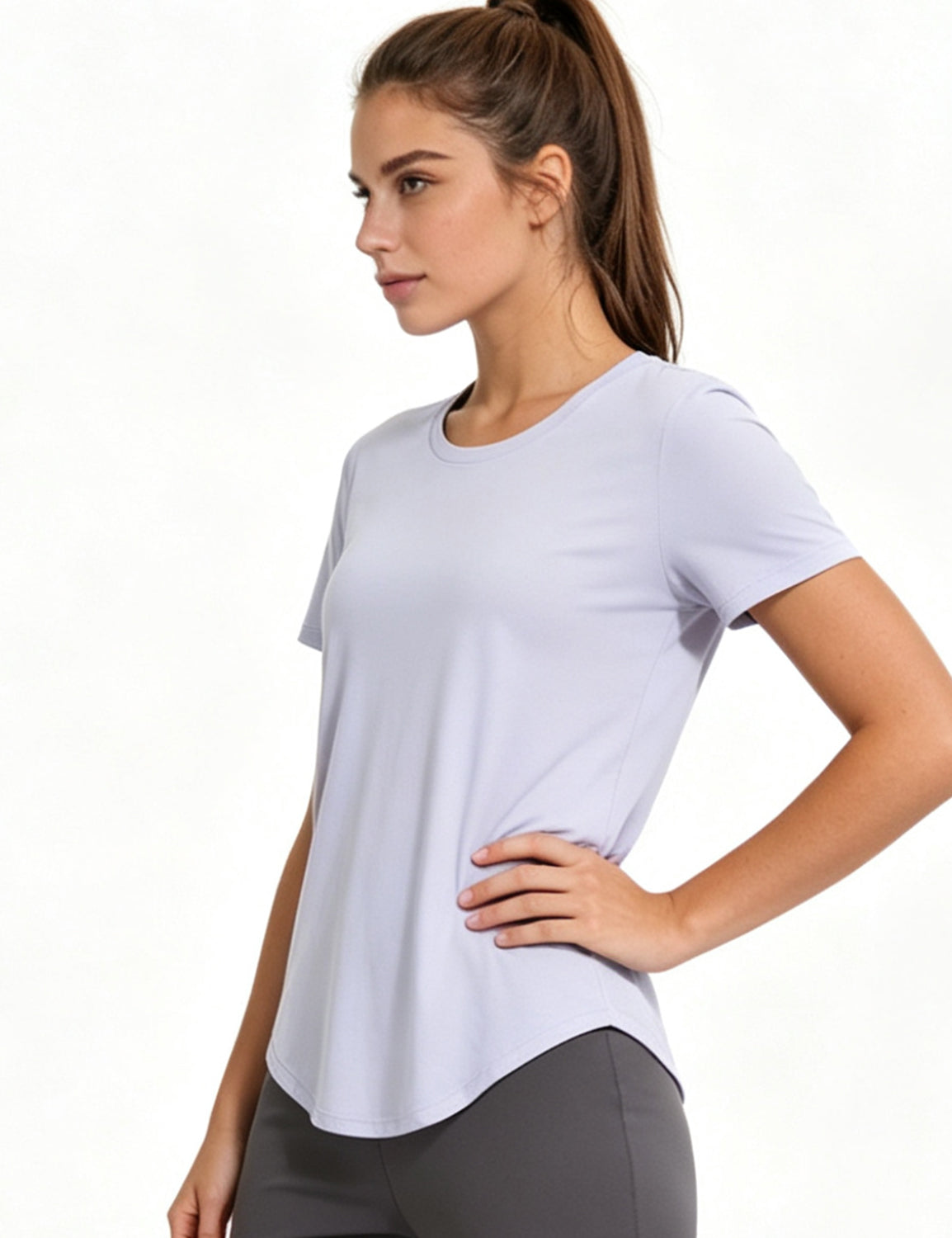 Orin Women's Crew Neck Short Sleeve Shirts for Outdoor Running, Yoga & Fitness