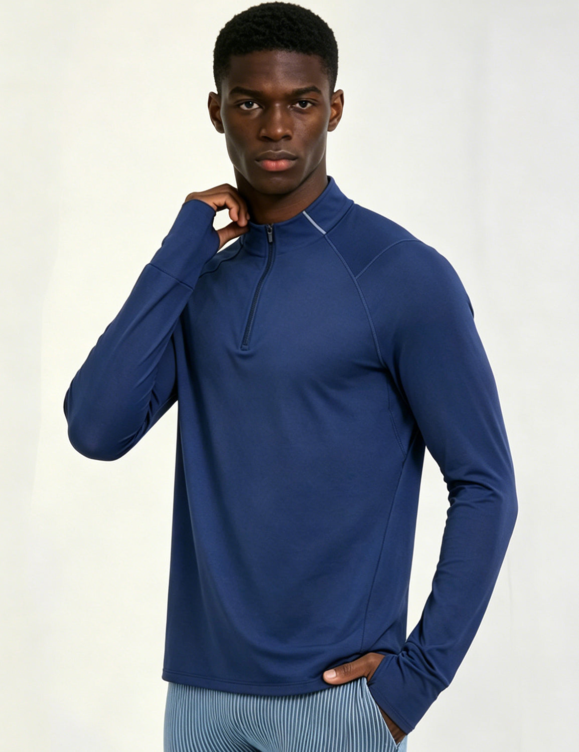 Orin Men's Half-Zip Stand Collar Long Sleeve Fitness Training Top