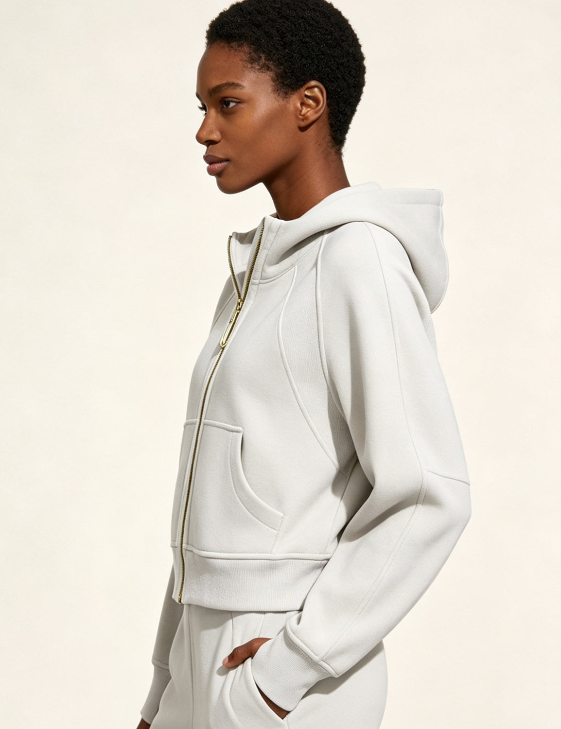 Orin Women Cropped Full Zip Athletic Hoodie