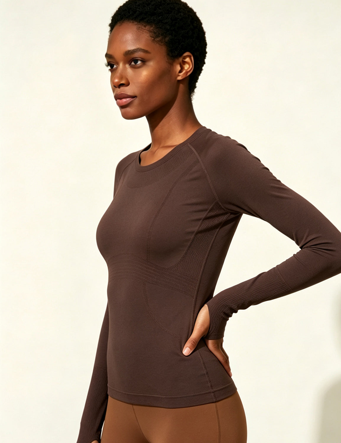 Orin Women's Seamless Long Sleeve Top for Running & Yoga, Soft & Breathable